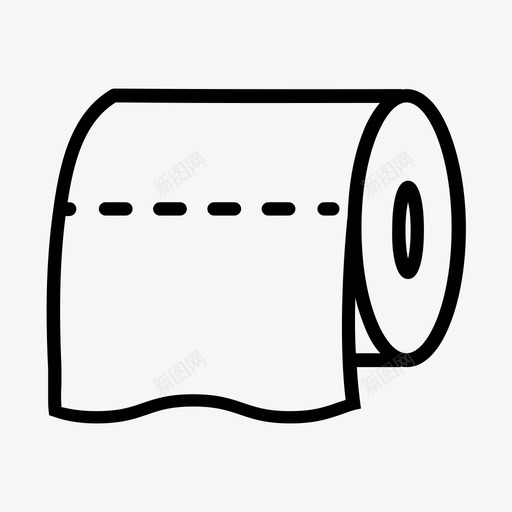 卫生纸清洁剂卷图标svg_新图网 https://ixintu.com 卫生纸 卷 废物 清洁剂