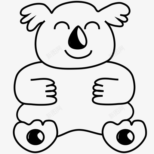 考拉动物可爱图标svg_新图网 https://ixintu.com 动物 可爱 考拉