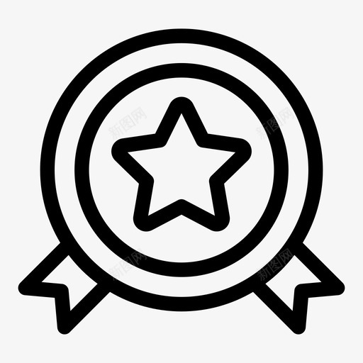 明星徽章奖励徽章丝带徽章图标svg_新图网 https://ixintu.com 丝带徽章 优胜者徽章 商业团队合作 团队合作 奖励徽章 明星徽章