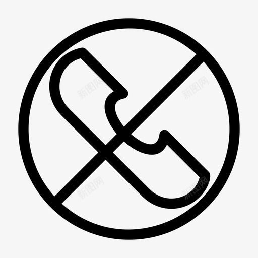 未接电话交叉错误图标svg_新图网 https://ixintu.com 交叉 未接电话 电话 错误