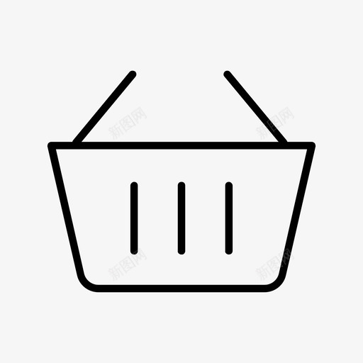 篮子容器采购图标svg_新图网 https://ixintu.com 商店 容器 篮子 购物 采购