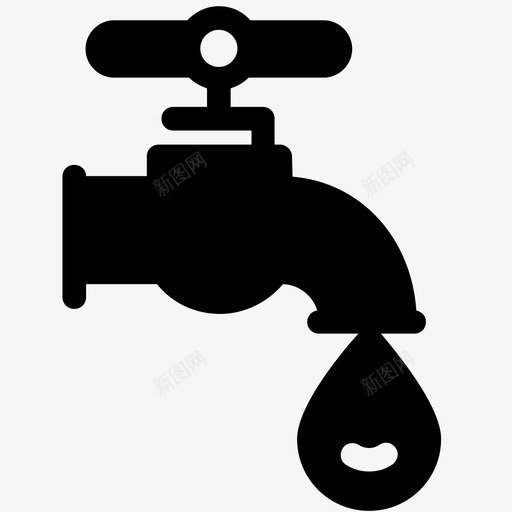 水龙头水管水图标svg_新图网 https://ixintu.com 固体水 水 水管 水龙头