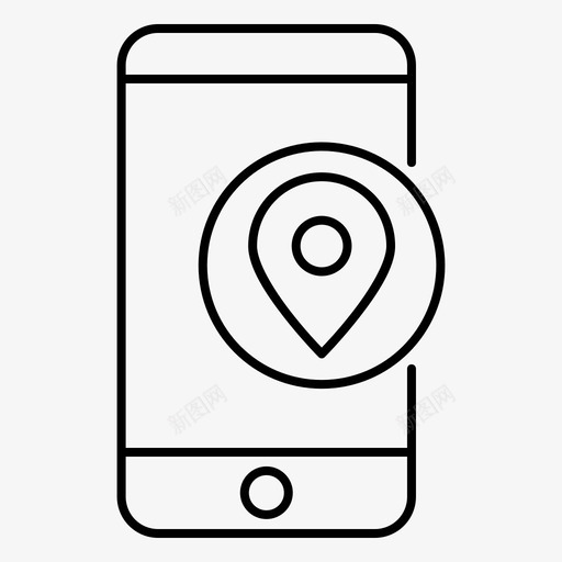 位置应用程序gps图标svg_新图网 https://ixintu.com gps 位置 地图 应用程序 手机 智能手机 智能手机图标