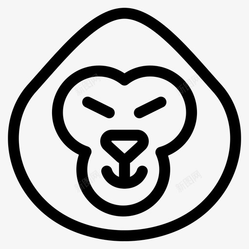 大猩猩动物化者图标svg_新图网 https://ixintu.com 动物化者 大猩猩