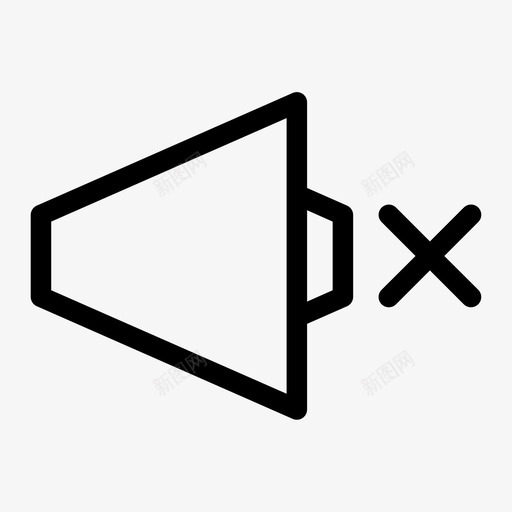 扬声器禁用静音混合2介质图标svg_新图网 https://ixintu.com 扬声器禁用 混合2介质 静音