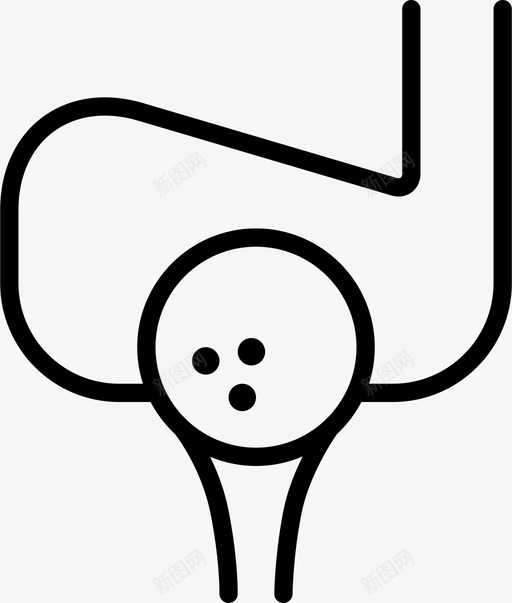高尔夫运动球图标svg_新图网 https://ixintu.com 俱乐部 爱好 球 生活方式瘦 运动 铁 高尔夫