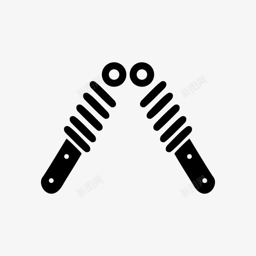手爪减震器弹簧图标svg_新图网 https://ixintu.com 减震器 弹簧 悬架 手爪