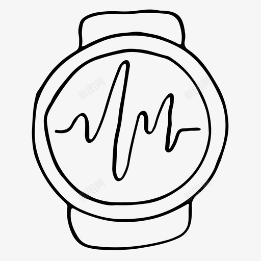 心率监测器健身健身房图标svg_新图网 https://ixintu.com 健康 健身 健身房 心率监测器 运动 运动配件
