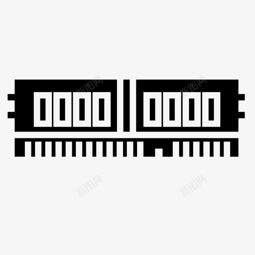 内存计算机计算机部件图标svg_新图网 https://ixintu.com 信息技术字形图标 内存 技术 电子 计算机 计算机部件
