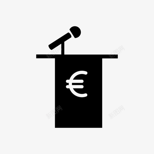 发言人欧元演讲图标svg_新图网 https://ixintu.com 发言人 欧元 水务局 演讲