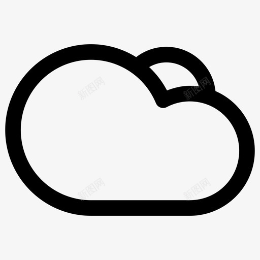 多云白天天气预报图标svg_新图网 https://ixintu.com 多云 天气 天气预报 太阳 摄影1加粗 白天