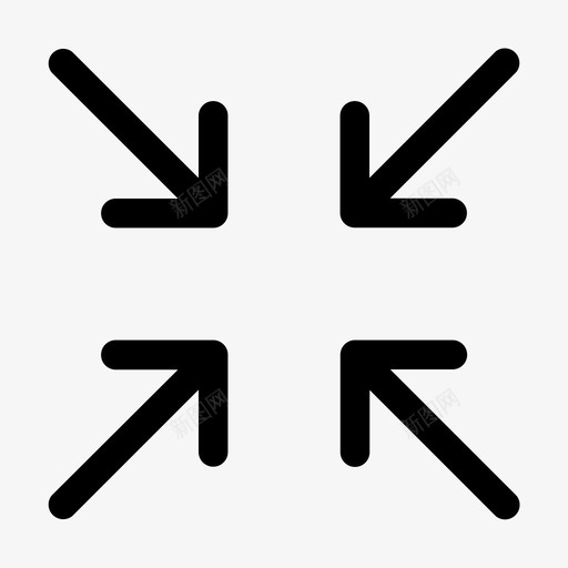 压缩折叠最小化图标svg_新图网 https://ixintu.com 压缩 折叠 收缩 最小化 清晰箭头 筛选