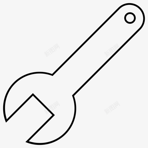 扳手设备修理图标svg_新图网 https://ixintu.com 修理 工具 扳手 设备