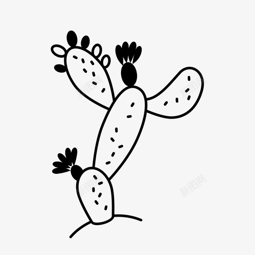 仙人掌植物刺图标svg_新图网 https://ixintu.com 仙人掌 刺 植物 沙子 荒野