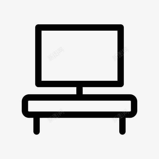 家具电视机电视架图标svg_新图网 https://ixintu.com 家具 电视机 电视架