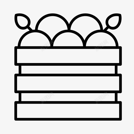 水果箱食品水果市场图标svg_新图网 https://ixintu.com 杂货店 水果市场 水果箱 超市 零售 食品
