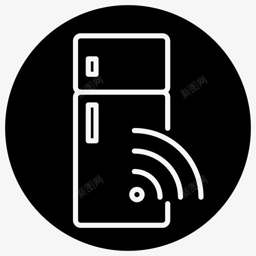 冰箱通讯连接图标svg_新图网 https://ixintu.com wifi 冰箱 物联网 连接 通讯