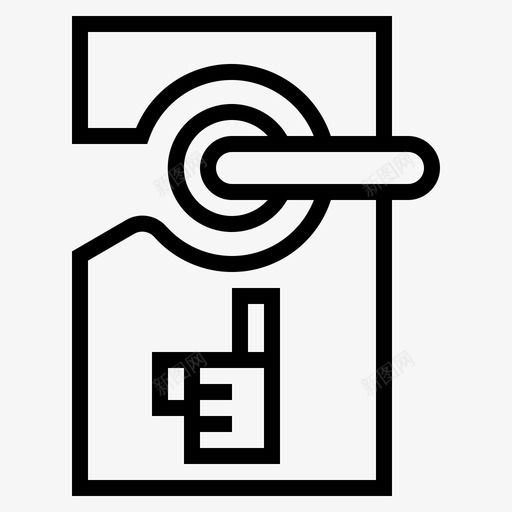 请勿打扰门牌把手图标svg_新图网 https://ixintu.com 信号 停车 把手 请勿打扰 酒店设施 门牌