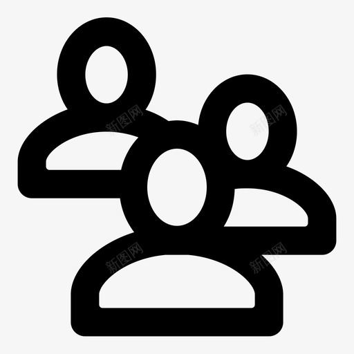 组社区人员图标svg_新图网 https://ixintu.com ui02用户 人员 团队 用户 社区 组