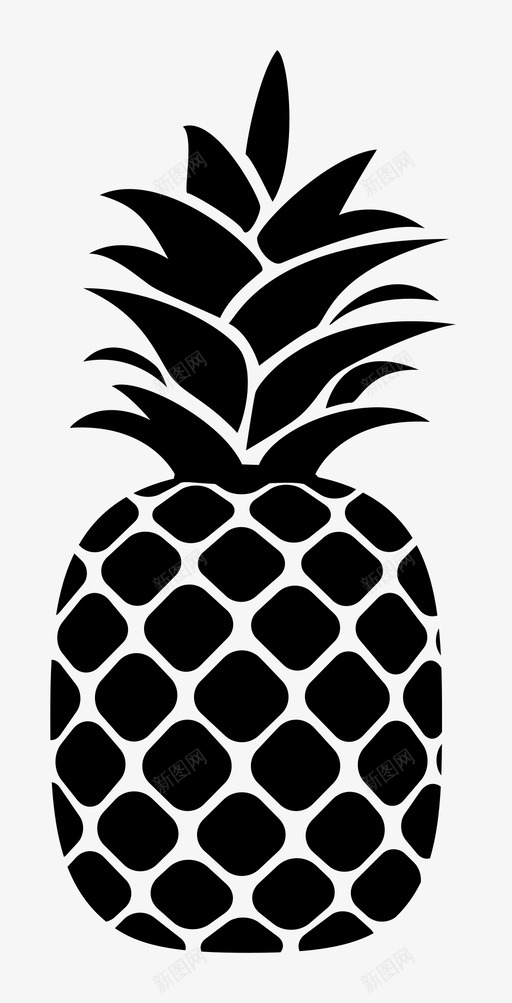 菠萝水果热带菠萝图标svg_新图网 https://ixintu.com 水果 热带菠萝 菠萝