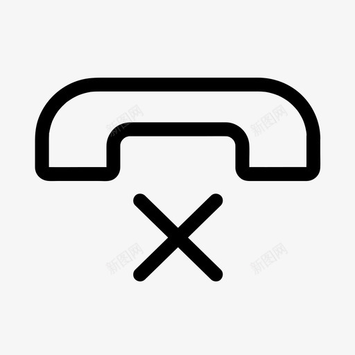 呼叫中断呼叫取消切断图标svg_新图网 https://ixintu.com 切断 呼叫中断 呼叫取消 挂断 电话 结束