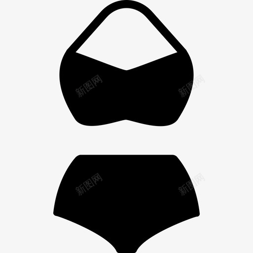 女士两件套泳衣时尚我的衣柜图标svg_新图网 https://ixintu.com 女士两件套泳衣 我的衣柜 时尚