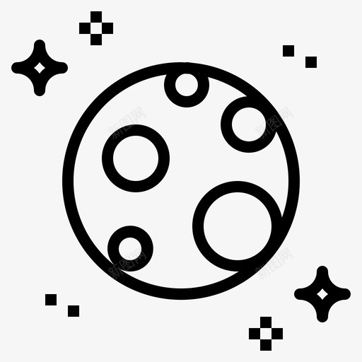 月球行星太空图标svg_新图网 https://ixintu.com 太空 宇宙 月球 行星