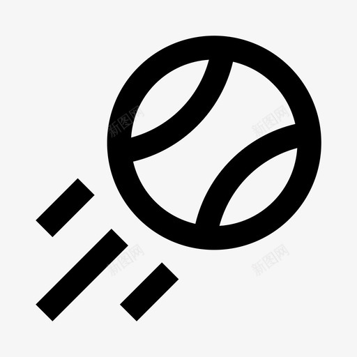 网球球棒球图标svg_新图网 https://ixintu.com 棒球 球 线 网球 运动 飞行