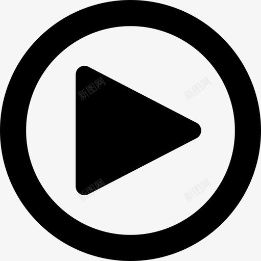 圆形播放按钮箭头扩展用户界面图标svg_新图网 https://ixintu.com 圆形播放按钮 扩展用户界面 箭头
