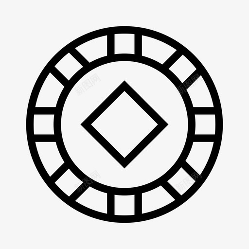 钻石芯片赌场硬币图标svg_新图网 https://ixintu.com 硬币 赌博 赌博赌场 赌场 运气 钻石芯片