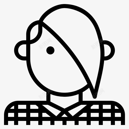 表情刘海男孩图标svg_新图网 https://ixintu.com 侧面 刘海 化身 扫过 男孩 表情
