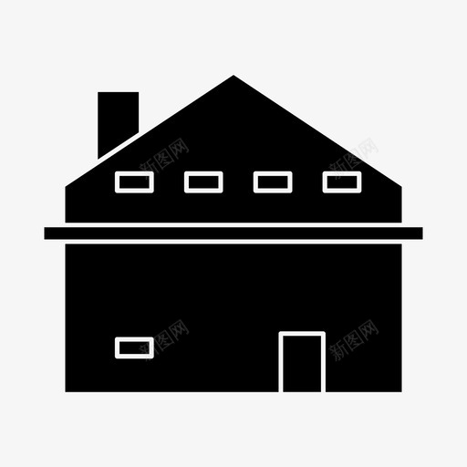 复式公寓建筑物住宅图标svg_新图网 https://ixintu.com 住宅 复式公寓 建筑物 房地产