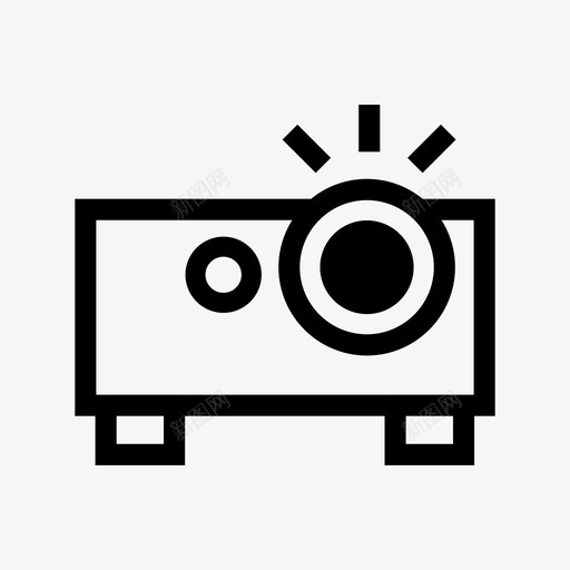 投影仪数码设备图标svg_新图网 https://ixintu.com 多媒体 投影仪 数码 电影 电影和电影院其放映时间实线图标 设备