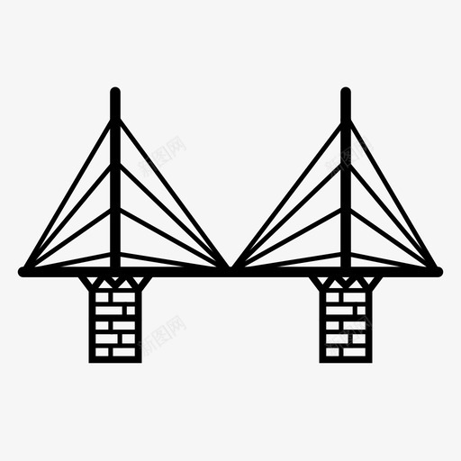 桥梁纪念碑立交桥图标svg_新图网 https://ixintu.com 平台 建筑物 桥梁 立交桥 纪念碑 结构