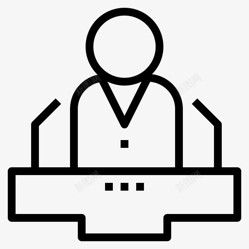 主讲人会议研讨会图标svg_新图网 https://ixintu.com 主讲人 企业管理大纲 会议 研讨会 讲故事者