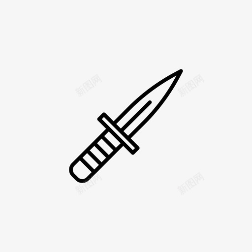 刀刺客武器图标svg_新图网 https://ixintu.com 中世纪魔法 刀 刺客 武器