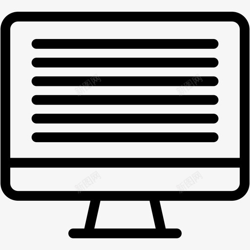 布局列计算机图标svg_新图网 https://ixintu.com 列 布局 桌面 界面 监视器 计算机 计算机混合