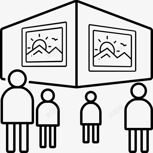 观看展览绘画图标svg_新图网 https://ixintu.com 展览 毛孔 细看 绘画 观看