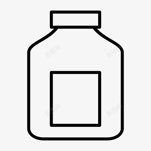 罐子精致玻璃图标svg_新图网 https://ixintu.com 储存 玻璃 精致 罐子 补充