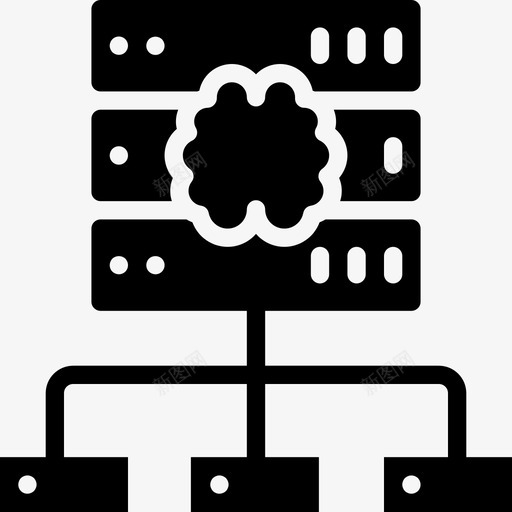 数据网络人工智能图标svg_新图网 https://ixintu.com 人工 人工智能 数据网络 智能