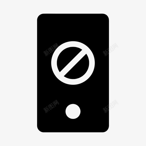移动块设备电话图标svg_新图网 https://ixintu.com 停止 电话 移动块 警告 设备