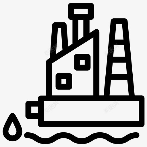 工厂污染水图标svg_新图网 https://ixintu.com 工厂 水 污染
