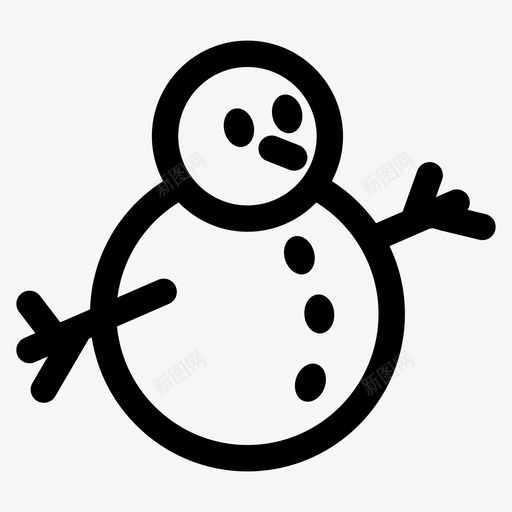 雪人玩具冬天图标svg_新图网 https://ixintu.com 冬天 玩具 雪人