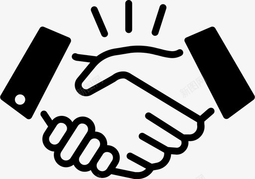 握手商务合同图标svg_新图网 https://ixintu.com 交易 友谊 合同 商务 商务1 握手