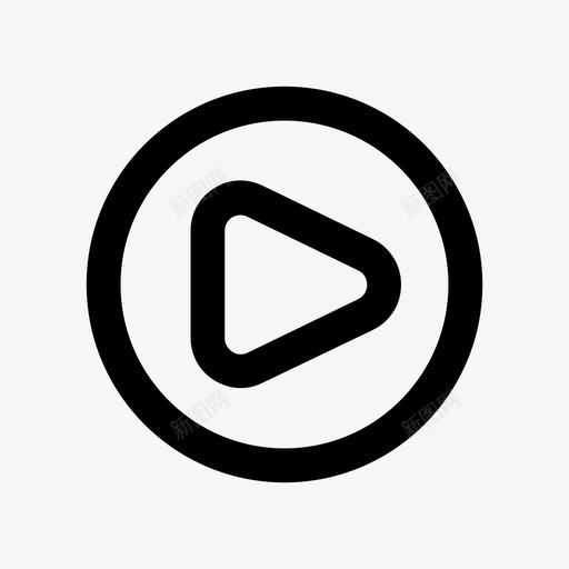 播放按钮媒体电影图标svg_新图网 https://ixintu.com 媒体 开始 播放器 播放按钮 电影 音乐