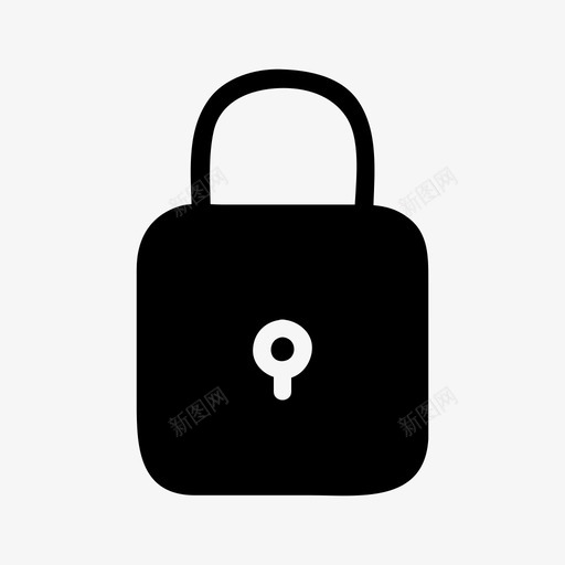 挂锁密码锁图标svg_新图网 https://ixintu.com 办公字形 密码 挂锁 秘密 艺术设计 锁