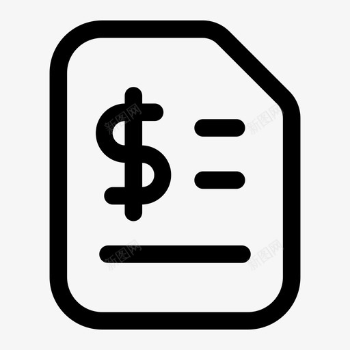 发票账单结帐图标svg_新图网 https://ixintu.com 单据 发票 文件 清晰的文件 结帐 账单