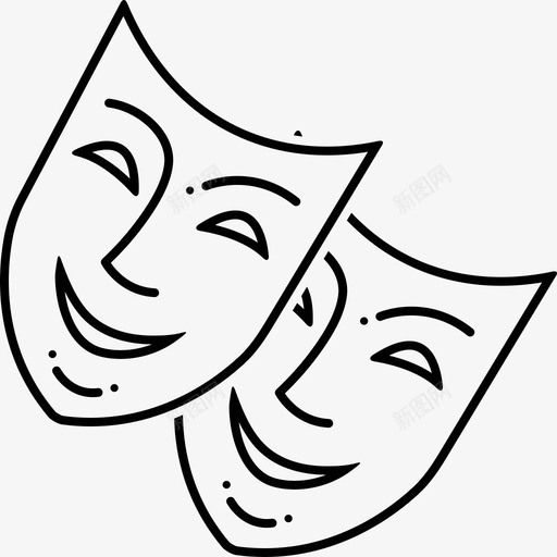古代面容多米诺骨牌图标svg_新图网 https://ixintu.com 古代 多米诺骨牌 正面 面具 面容