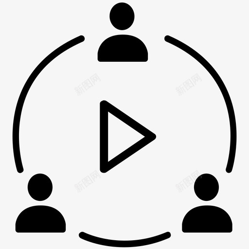视频营销内容创造者数字营销图标svg_新图网 https://ixintu.com 内容创造者 团队 数字营销 视频制作 视频营销