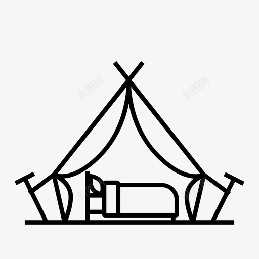 露营住宿蒙古包图标svg_新图网 https://ixintu.com 住宿 蒙古包 露营